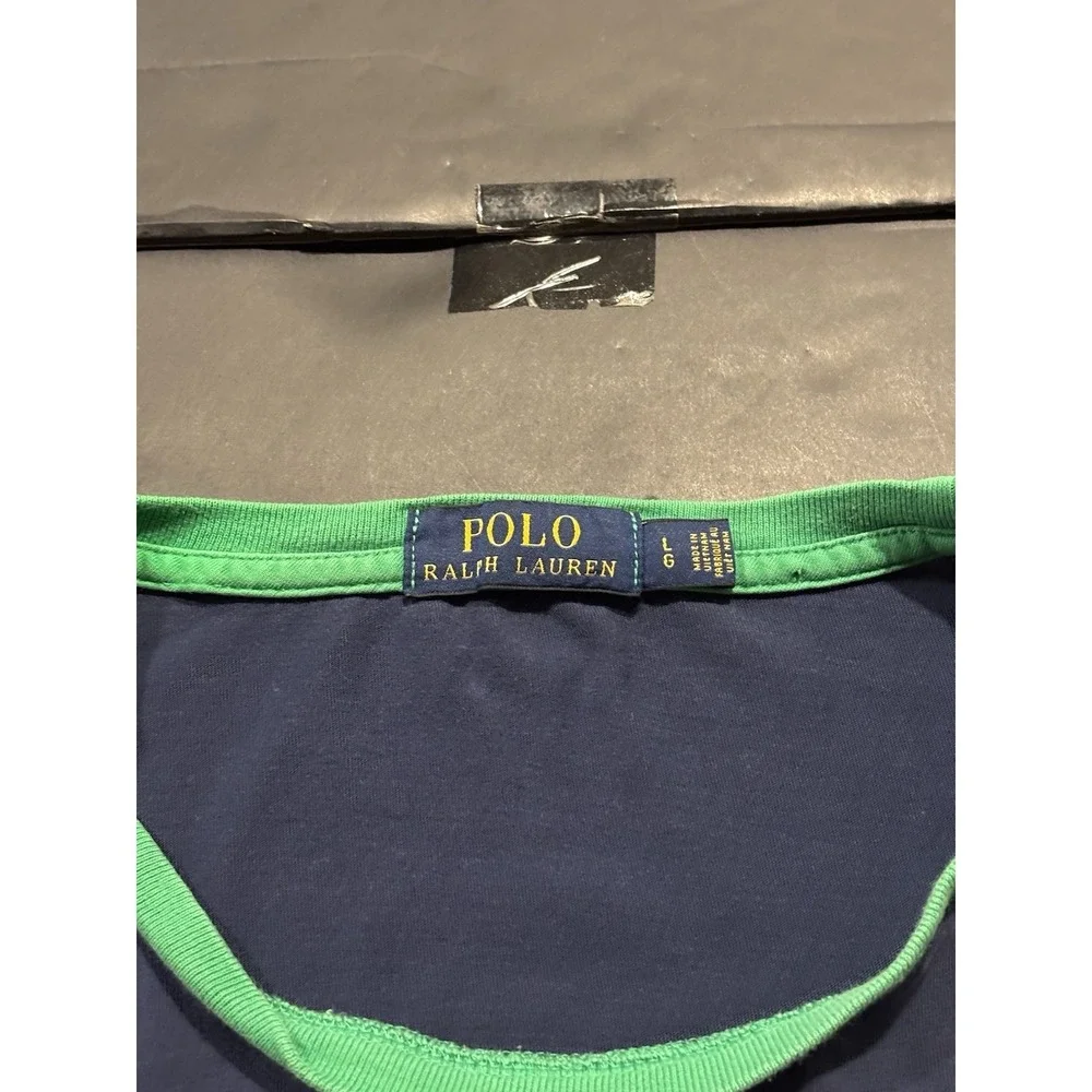 Polo Ralph Lauren Colorblock Pocket T-Shirt Navy Red Blue Yellow Large
